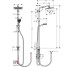 Душевая система Crometta E Showerpipe 240 1jet EcoSmart 9л/мин Reno без смесителя, Chrome (27289000)