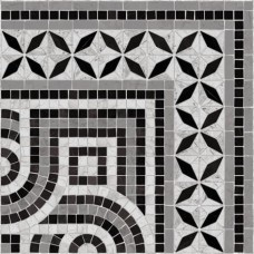Декор Cantonera Paxos Negro 43.5x43.5 Via Appia з колекції Via Appia