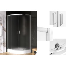 Душова кабіна півкругла SUVIA 2D R55 80x80х190 скло satin ACTIVE SHIELD 5мм, захисне покриття