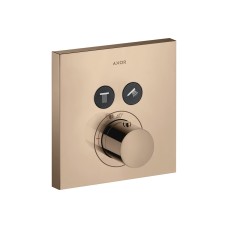 Термостат для двух потребителей Axor ShowerSelect square скрытого монтажа Polished Red Gold 36715300