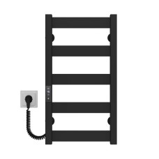 Рушникосушарка електрична Harmony П5 400х600 фарбована сталь (Чорний, JD04, Ліве підключення) Рушникосушарка електрична Harmony П5 400х600 фарбована сталь (Чорний, JD04, Ліве підключення)