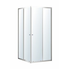 CADIZ 90-C душова кабіна 90*90*190см, квадратна, розсувна, профіль хром, скло прозоре