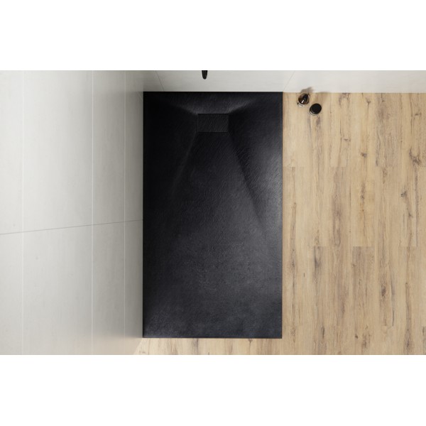 Піддон прямокутний VEXO BLACK 120х90 чорний + сифон