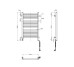 Електрична рушникосушарка Авангард X 480*800R Sensor WF чорн ( А0061457 ) Navin