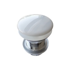 Клапан Клик-Клак для сифона с керамической крышкой с переливом Bianco (PLTPCE)