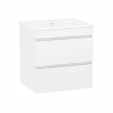 VACLAV комплект мебели 60см белый: тумба подвесная, 2 ящика + умывальник мебельный арт i11042A