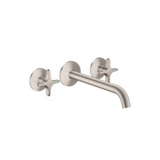Змішувач AXOR One Cross 220 для умивальника зі стіни на 3 отвори Stainless Steel Optic  48140800 ONE Сантехніка Axor (HansGrohe) — сторінка 9