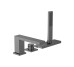 Смеситель Tecturis E врезной на край ванны 3 отв из sBox, Brushed Black Chrome (73443340)