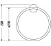 Держатель для полотенец кольцо STARCK T 210x73 мм хром (0099471000)