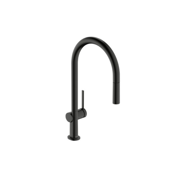 Змішувач Talis 210 1jet кухонний з витяжним виливом, Brushed Black Chromel (72802340)