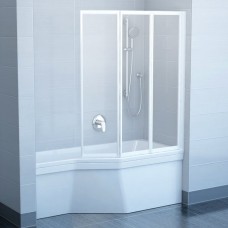 Шторка для ванны VS3-130 Transparent Белый 795V0100Z1