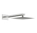 D113000000120BN Flow Верхня душова лійка 250x250 мм з кронштейном, brushed nickel (1 сорт)