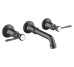 Змішувач Axor Montreux для умивальника двохвентильний Lever зі стіни 16534340, Brushed Black Chrome