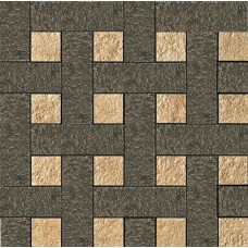 Мозаїка Mosaico Chesterfield Nero-Beige 39.4x39.4 Palace Gold з колекції Palace Gold Palace Gold Керамическая плитка Versace