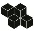 Мозаїка пресована Універсальна Nero Romb Hexagon 20,4x23,8 код 1832 Ceramika Paradyz Paradyz