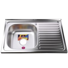 Мийка кухонна накладна прямокутна 800х500х180 Decor Left MR 8050 L D Mira мийки Китай