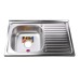 Мийка кухонна накладна прямокутна 800х500х180 Decor Left MR 8050 L D Mira MIRA