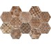 Плитка 18,2x21 Epoca Decoro Cementine Cotto Scuro R55V з колекції Epoca Ragno Ragno