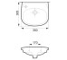 Умивальник EKO 2000 35 з отв. лів. PL (плівка)