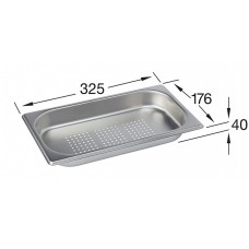 Коландер для кухонной мойки 1/3 325x176x40 из нержавеющей стали (829906K1)