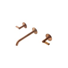 LIGNAGE LUXE, Змішувач для умивальника на 3 отвори, настінний, brushed copper (100379597) LIGNAGE LUXE