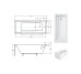 Ванная Modern 120x70  Besco с ногами ( А0053227 ) Besco