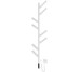 DPR117025000W Рушникосушка електрична, 1170х250мм, Albero, матеріал чорна сталь, к/т прихованого підключення, колір білий матовий (1 сорт)