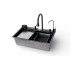 Мийка кухонна TWITER-2 7546 чорна з нержавіючої сталі 75*46*22 BLACK ( А0059849 ) Insana