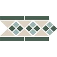 Бордюр Border Lisbon White Dark Green 15x28 Octagon Top Cer з колекції Octagon