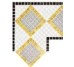 Мозаїка Angolo Giunone Oro Giallo 10 17x17 Fregi Bisazza з колекції Fregi Bisazza