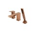 SQUARE, Нар. часть врезного смесителя на борт ванны на 3 отверстия, brushed copper (100284635)