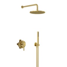 Комплект для душа 7in1 "Встроенные решения", брошенное золото (38624N) KLUDI BOZZ