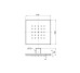 SQUARE, Бокова форсунка для душу, brushed titanium (100280736)
