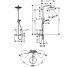 Душова система Croma Select S 280 1jet Showerpipe з термостатом Brushed Black Chrome (26890340)