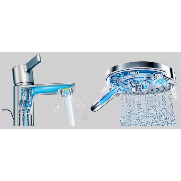 Душова система Croma Select S 280 1jet Showerpipe з термостатом Brushed Black Chrome (26890340)