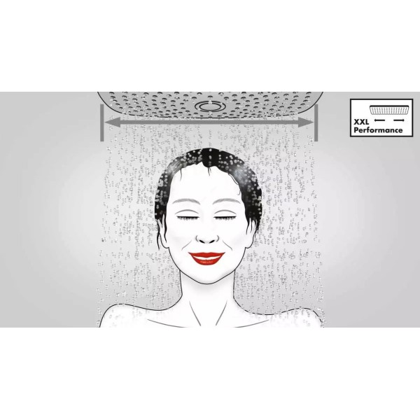 Душова система Croma Select S 280 1jet Showerpipe з термостатом Brushed Black Chrome (26890340)