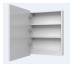 Дзеркальна шафа "Панорама" з LED фасадом 50 Л. Mirater