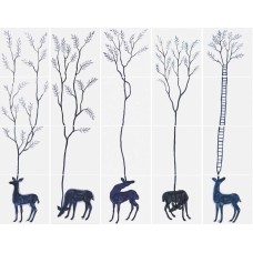 Декор (20x80) Il Bosco Dei Cervi 1 (set 4pcs) 20*20 - (Bianco Extra) - Il Bosco dei Cervi з колекції Fornasettiana Il Bosco dei Cervi