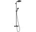 28871670 HG Activera S Душова система Showerpipe 240 1jet EcoSmart з термостатом на ванну Ecostat Fine, чорний матовий (1 сорт)
