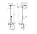 28871670 HG Activera S Душова система Showerpipe 240 1jet EcoSmart з термостатом на ванну Ecostat Fine, чорний матовий (1 сорт)