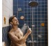 28871670 HG Activera S Душова система Showerpipe 240 1jet EcoSmart з термостатом на ванну Ecostat Fine, чорний матовий (1 сорт)