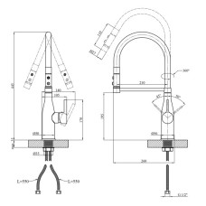 Смеситель для кухни KRP Ersel - SCH03112BLK