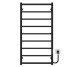 Рушникосушарка електрична Ladder П9 500х1000 Deffi нержавіюча сталь (Чорний, JD03, Праве підключення) 