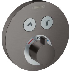Термостат прихованого монтажу ShowerSelect S на 2 клавіші Brushed Black Chrome (15743340)