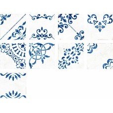 Декор Antique Decor Mix 18.5x18.5 Blanc Et Bleu Wow з колекції Blanc Et Bleu Wow Blanc Et Bleu Керамічна плитка WOW Design