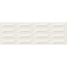 M4KT COLORPLAY WHITE STRUTTURA CABOCHON 3D RET 30x90 (плитка настенная)