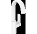 Змішувач Vivenis 210 для умивальника з поворотним носиком та донним клапаном pop-up Matt White (75030700)