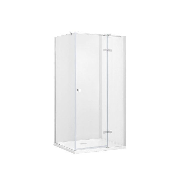 Кабина квадратная PIXA 90x90x195 правая: стекло прозрачное, профиль хром