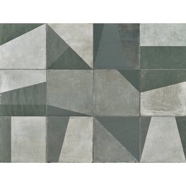 Декор (20x20) AG208D Shape Powder Green - Argillae з колекції Argillae Fioranese