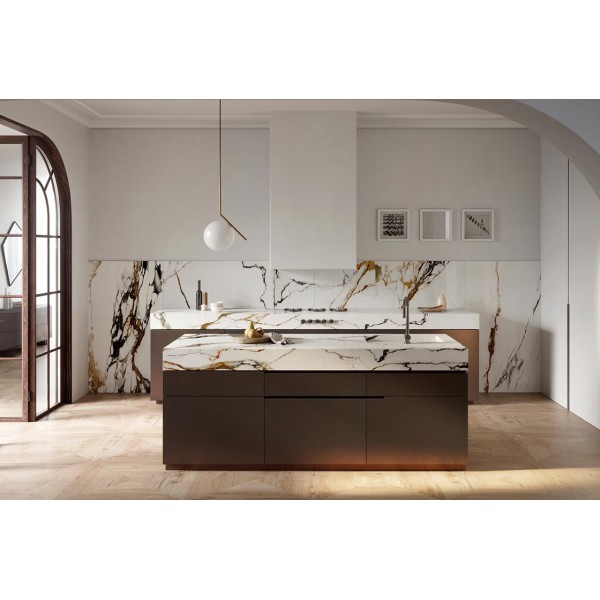 G1054 PAONAZZO BIONDO SILK 04 6 MM 160x320 (настенная плитка)